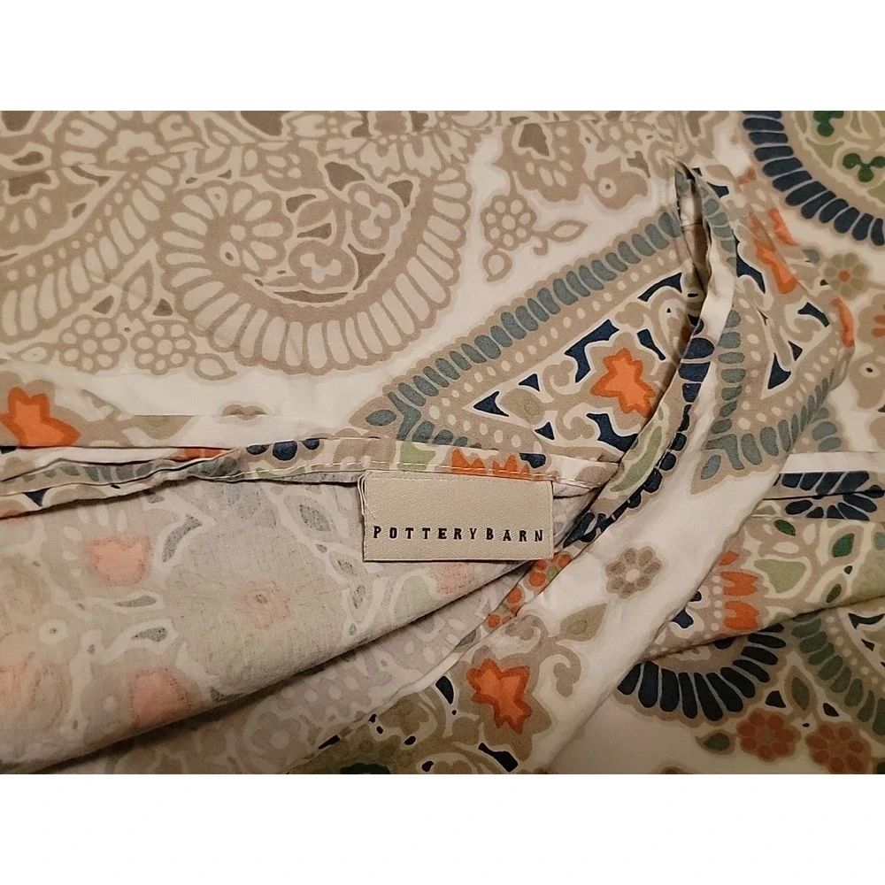 Pottery Barn King Duvet Cover & 2 Euro Shams Retired 